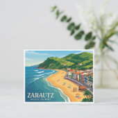 Zarautz Spanje Briefkaart (Staand voorkant)