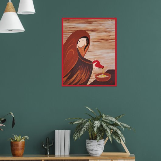 Zarephath Widow (Vertrouwen in God), een schilderi Poster (Woonkamer 1)
