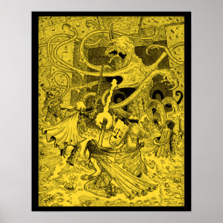 Zargon 16 x 20-inch sepia poster