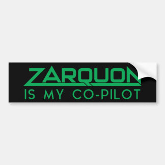 "ZARQUON IS MIJN CO-PILOOT" Grappige H2G2 Bumpersticker
