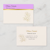 Zart Rosa & Creme Visitenkarte Visitekaartje (Voorkant / Achterkant)