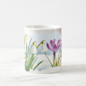Zarte Schneeglöckchen & Krokusse Tasse Koffiemok (Center)