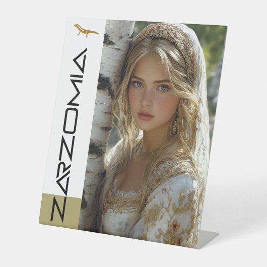 ZARZOMIA RECLAMEBORD MET VOETSTUK (Voorkant)