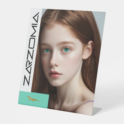 ZARZOMIA RECLAMEBORD MET VOETSTUK (Voorkant)