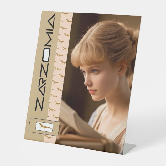 ZARZOMIA RECLAMEBORD MET VOETSTUK (Voorkant)