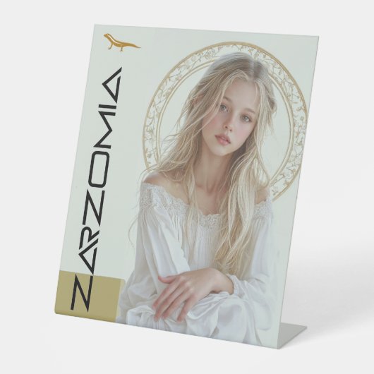 ZARZOMIA RECLAMEBORD MET VOETSTUK (Voorkant)