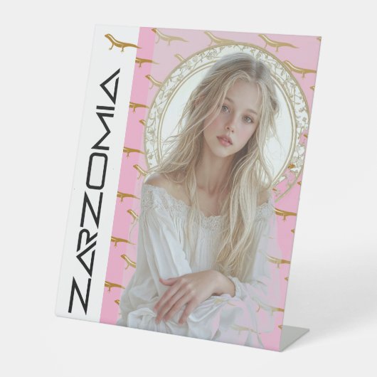 ZARZOMIA RECLAMEBORD MET VOETSTUK (Voorkant)