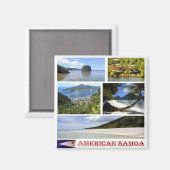 zAS003 AMERICAN SAMOA, Oceanië, Fridge Magneet (Voorkant / Achterkant)