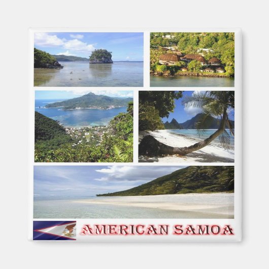 zAS003 AMERICAN SAMOA, Oceanië, Fridge Magneet (Voorkant)