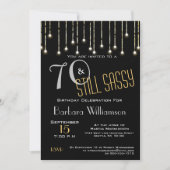 Zassy Black Silver Gold Lichten van zaterdag Kaart (Voorkant)