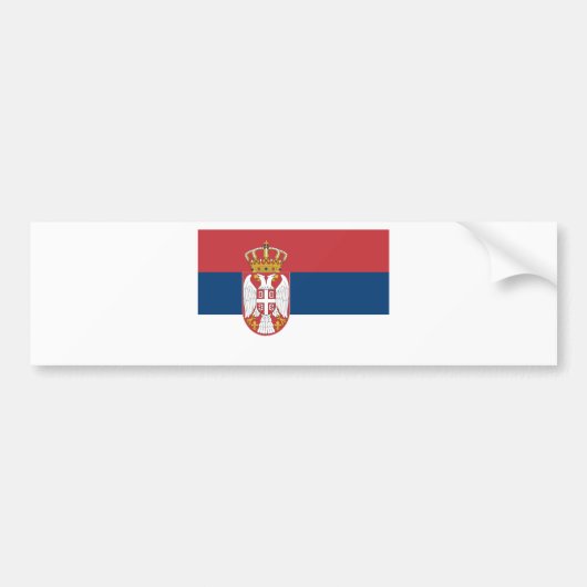 Zastava Srbije, Servische vlag Bumpersticker (Voorkant)