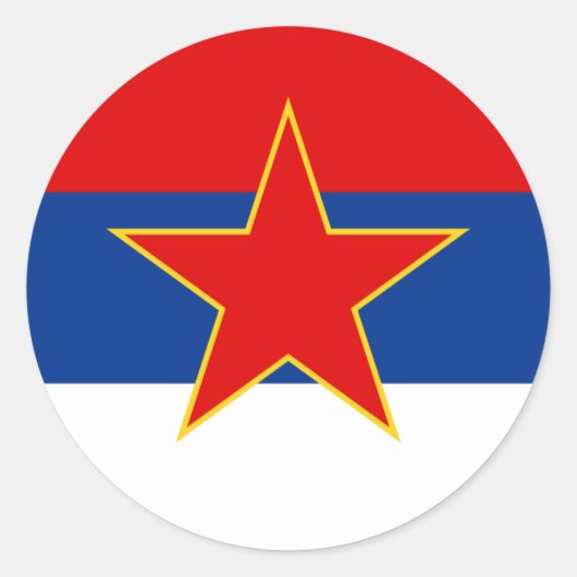 Zastava Srbije, Servische vlag Ronde Sticker (Voorkant)