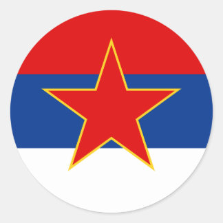 Zastava Srbije, Servische vlag Ronde Sticker