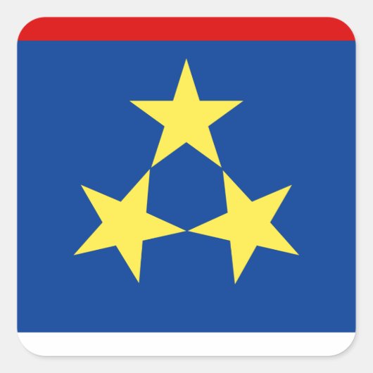 Zastava Vojvodine, Vojvodina-vlag Vierkante Sticker (Voorkant)