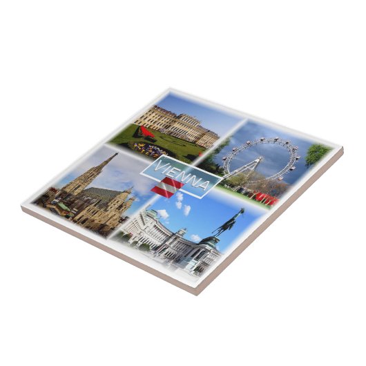 zAT003 WENEN Schloss Schonbrunn Prater Funfair, Tegeltje (Zijkant)