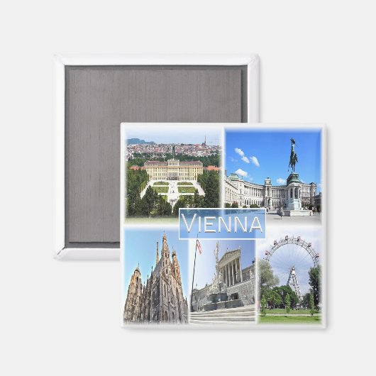 zAT005 VIENNA, Oostenrijk, Europa, Fridge Magneet (Voorkant / Achterkant)