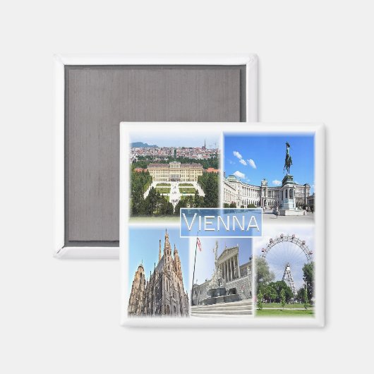 zAT005 VIENNA, Oostenrijk, Europa, Fridge Magneet (Voorkant / Achterkant)