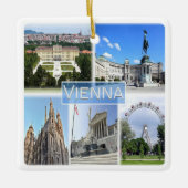 zAT005 VIENNA, Oostenrijk, Europa, keramisch Ornam Keramisch Ornament (Voorkant)