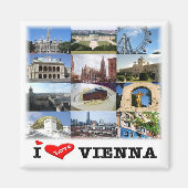 zAT006 WENEN I Love, Koelkast Magneet (Voorkant)