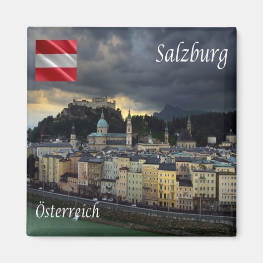 zAT013 SALZBURG Oostenrijk - Fridge Magneet (Voorkant)