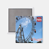 zAT014 WIEN PRATER Oostenrijk, Koelkast Magneet (Voorkant / Achterkant)