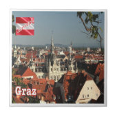 zAT015 GRAZ Oostenrijk, Tegeltje (Voorkant)