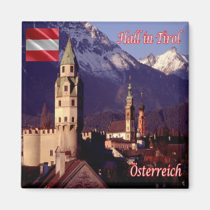 zAT019 HAL IN TIROL Oostenrijk, Koelkast Magneet