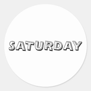 Zaterdag Alphabet Soup White Sticker van Janz
