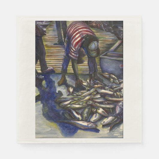 Zaterdag de zegeningen, Harbour Island, Bahama's Servetten (Voorkant)