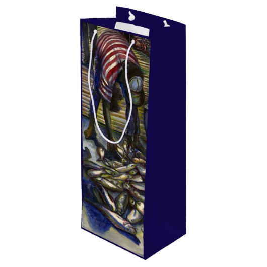 Zaterdag de zegeningen, Harbour Island, Bahama's Wijn Cadeautas (Achterkant Gekanteld)