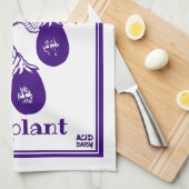 Zaterdag Eggplant - keukenhanddoek (Quarter Fold)