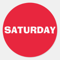 Zaterdag en zaterdag Sticker Lib Red van Janz