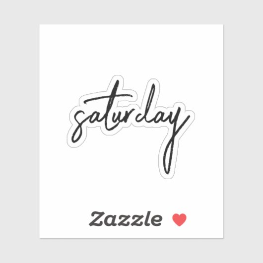 zaterdag, esthetische Teen-Sticker Sticker (Vel)
