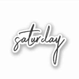zaterdag, esthetische Teen-Sticker Sticker