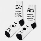 Zaterdag Gedicht Sokken - Trendy, Funny, White&Bla (Links)