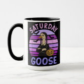 Zaterdag Goose Funny Goose Halloween Mok (Links)