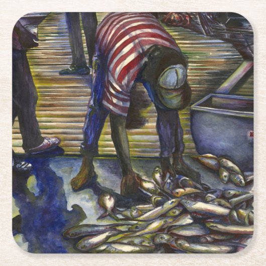 Zaterdag in de kelder, Harbor Island Kartonnen Onderzetters (Voorkant)