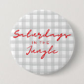 Zaterdag in het oerwoud ronde button 7,6 cm (Voorkant)