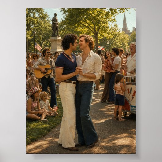 Zaterdag in het park | Gay Art Project Poster (Voorkant)