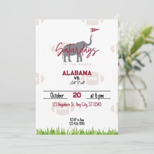 Zaterdag in het South Football Watching Party Kaart (Staand voorkant)