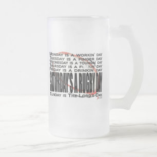 Zaterdag is een rotdag matglas bierpul