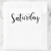 Zaterdag - Kalligrafie / Lettering Sticker (Tas)