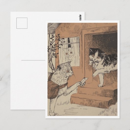 "Zaterdag levering" Briefkaart (Voorkant / Achterkant)