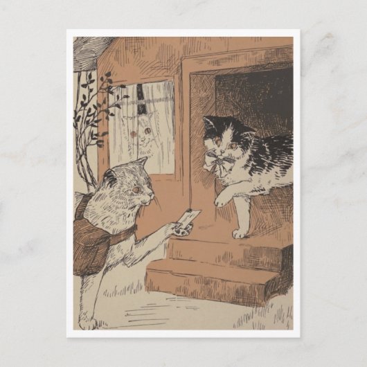 "Zaterdag levering" Briefkaart (Voorkant)