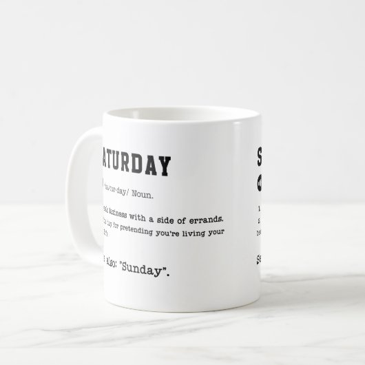 ZATERDAG Mok - Lazy Day Must-have (Voorkant links)