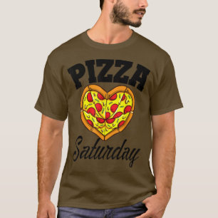 Zaterdag Pizza Night Funny Pizza Lover Fast Food T-shirt