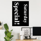 zaterdag Poster van de speciale schoonheidssalon (Thuiskantoor)