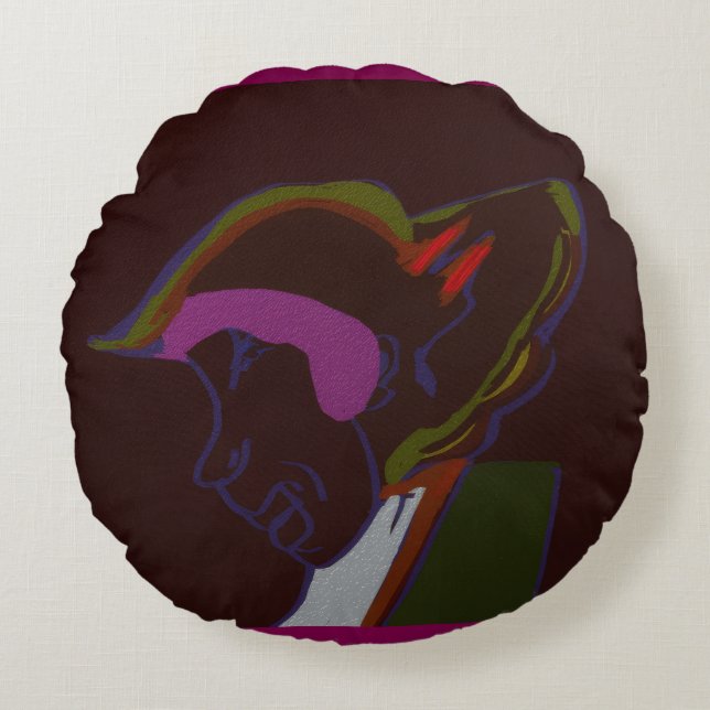 Zaterdag  rond kussen (Voorkant)