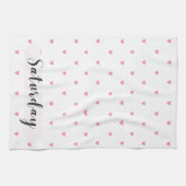 Zaterdag Tiny Hearts Keukenhanddoek (Horizontaal)