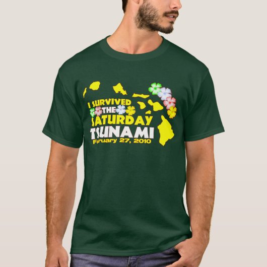 zaterdag Tsunami Survivor T-shirt (Voorkant)